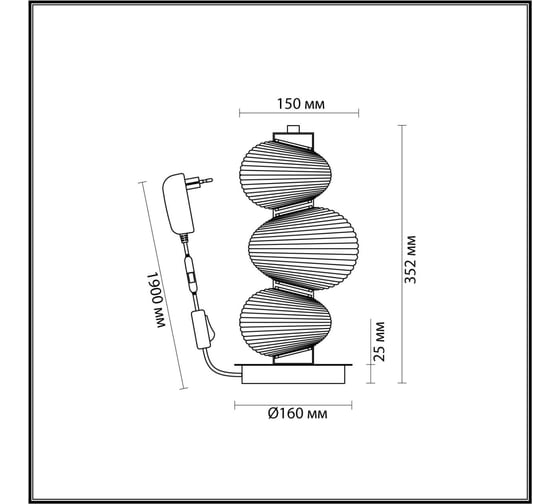 Настольная лампа ODEON LIGHT LED 12W BRUCO 5096/12TL