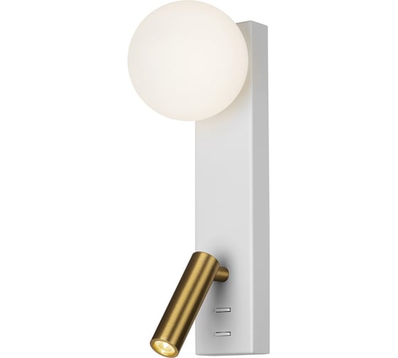 Светильник с выключателем Citilux Декарт LED USB Белый+Бронза CL704450