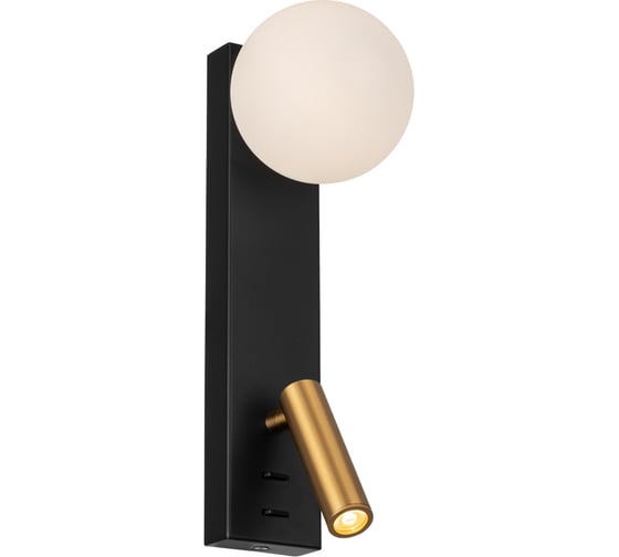 Светильник с выключателем Citilux Декарт LED USB Чёрный+Бронза CL704451