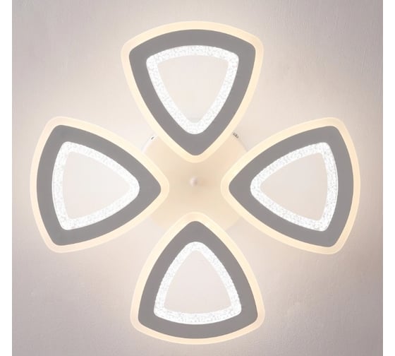 Потолочная светодиодная люстра Schaffner Lente 3160-4, LED, цвет белый. Люстра с пультом управления, освещение до 12 кв.м, мощность 144 Вт. Lente 3160-4 IR