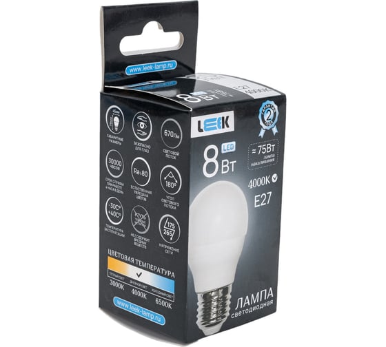 Светодиодная лампа LEEK LE CK LED 8W 4K E27 JD 100 LE010501-0210