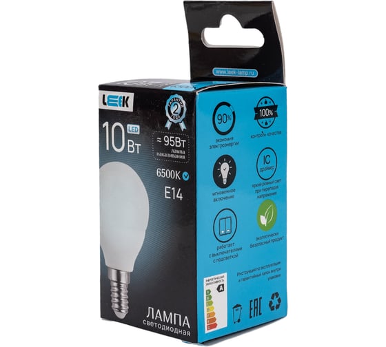 Светодиодная лампа LEEK LE CK LED 10W 6K E14 100 LE010502-0207