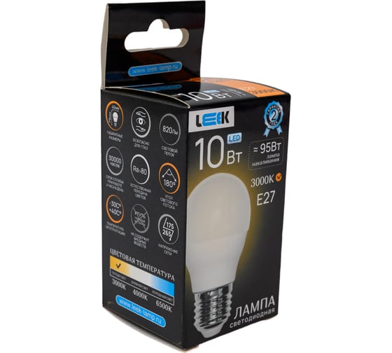 Светодиодная лампа LEEK LE CK LED 10W 3K E27 JD 100 LE010502-0206