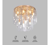 Потолочная люстра Eurosvet Claire 60170 со стеклянными плафонами, золото a069015