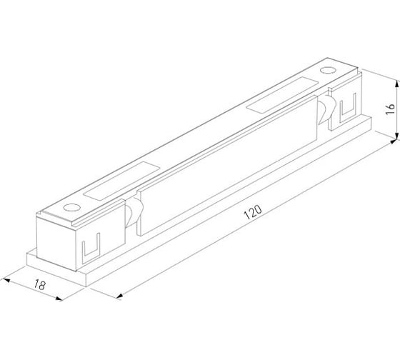 Прямой коннектор Elektrostandard Titan Line 85008/00 титан a069723