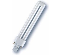 Компактная люминесцентная лампа OSRAM DULUX S 9Вт 2700К G23 9W/827 10x1 4099854123504