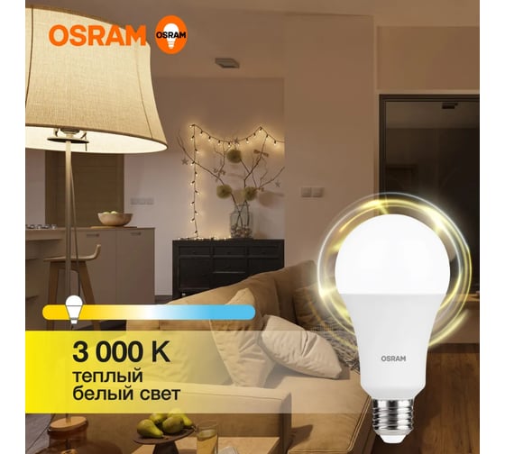 Лампочка светодиодная OSRAM LVCLA200 25SW/830 230VFR E27 10x1RU 4058075696716