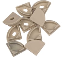 Заглушки торцевые для профиля Jazzway PAL1616 SET 5H+5WH (глухая 5шт+сквозная 5шт) (упаковка 10шт) 5058811