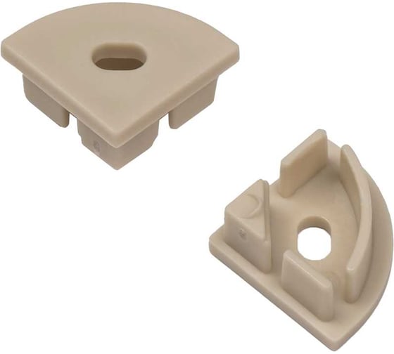 Заглушки торцевые для профиля Jazzway PAL1616 SET 5H+5WH (глухая 5шт+сквозная 5шт) (упаковка 10шт) 5058811