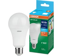 Лампочка светодиодная Osram LED Value груша, 3000лм, 30Вт (замена 300Вт), 6500К E27 4058075696808
