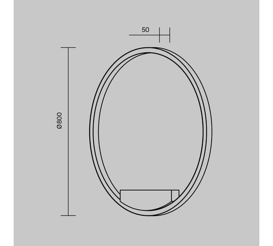 Настенный светильник (бра) MAYTONI Rim MOD058WL-L50BSK