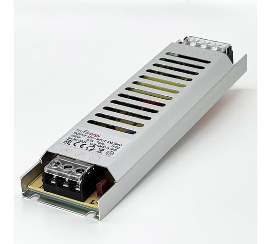 Блок питания для светодиодной ленты truEnergy 12V, 100W, IP20, алюминий, 195x53x22мм 17086 1