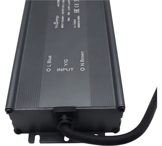 Блок питания для светодиодной ленты truEnergy 12V, 300W, IP68, алюминий, 265x90x36мм 17308