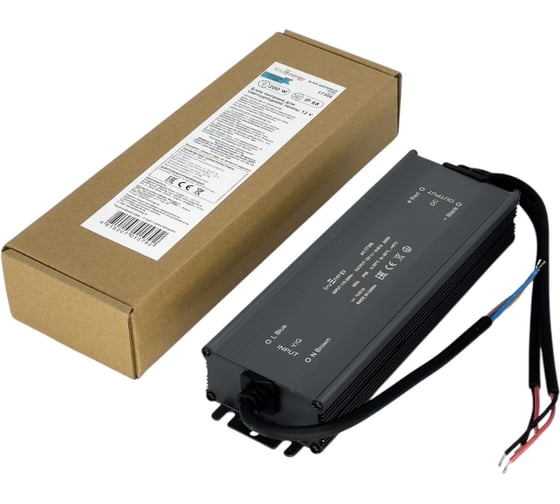 Блок питания для светодиодной ленты truEnergy 12V, 200W, IP68, алюминий, 215x70x34мм 17306
