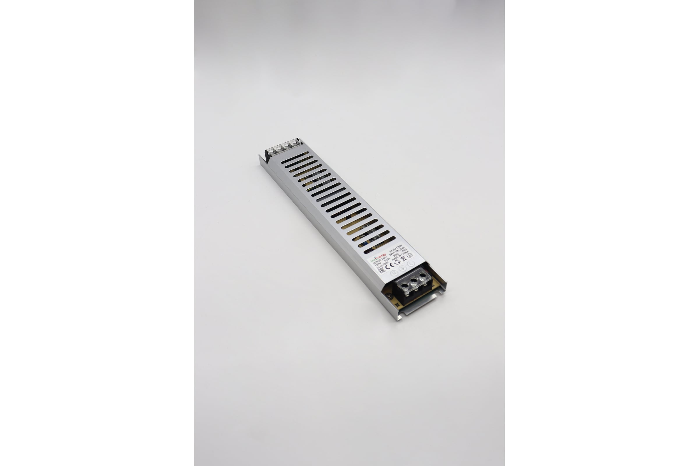 БлокпитаниядлясветодиоднойлентыtruEnergy24V,150W,IP20,алюминий,250x53x22мм17589