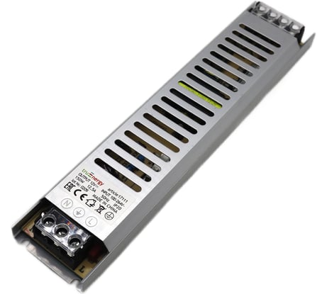 Блок питания для светодиодной ленты truEnergy 12V, 150W, IP20, алюминий, 250x53x22мм 17111