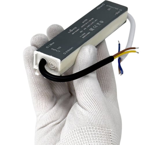 Блок питания для светодиодной ленты truEnergy 24V, 40W, IP68, алюминий, 160x30x20мм 17352