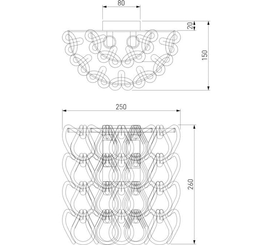 Настенный светильник Bogate's Cappio с фигурным стеклом 380/2 прозрачный a069358