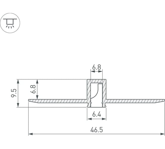 Профиль Arlight LINIA7-FANTOM-2000 ANOD 2м 052377