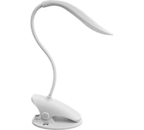 LED-лампа настольная на прищепке URM с 3 режимами яркости, USB-зарядка, белый теплый D02357