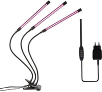 Фитосветильник светодиодный на прищепке Фарлайт 12 Вт 3 головы с таймером сине-красный спектр FAR002417