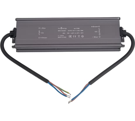 Блок питания truEnergy для светодиодной ленты 24V 150W IP68 алюминий 202x55x30мм 17355