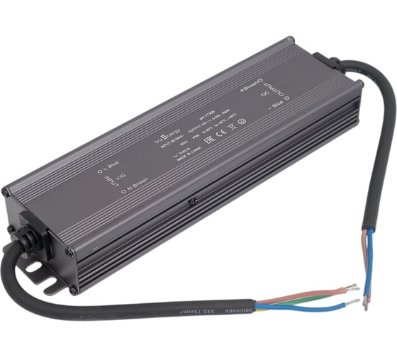 Блок питания truEnergy для светодиодной ленты 24V 150W IP68 алюминий 202x55x30мм 17355