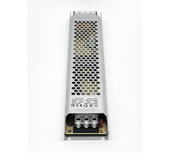 Блок питания truEnergy для светодиодной ленты 24V 300W IP20 алюминий 282x53x22мм 17583