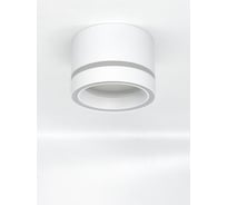 Накладной светильник truEnergy с матовым кольцом под лампу GX53 D83xH60мм белый/алюминий 21042