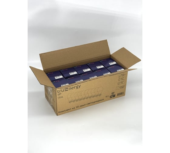 Лампы светодиодные truEnergy 12W А60 (груша) Е27 4000К 1050Lm комплект из 10шт 14256