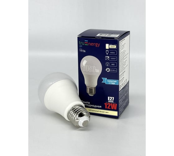Лампа светодиодная truEnergy 12W A60 (груша) E27 4000K 1050Lm 14156