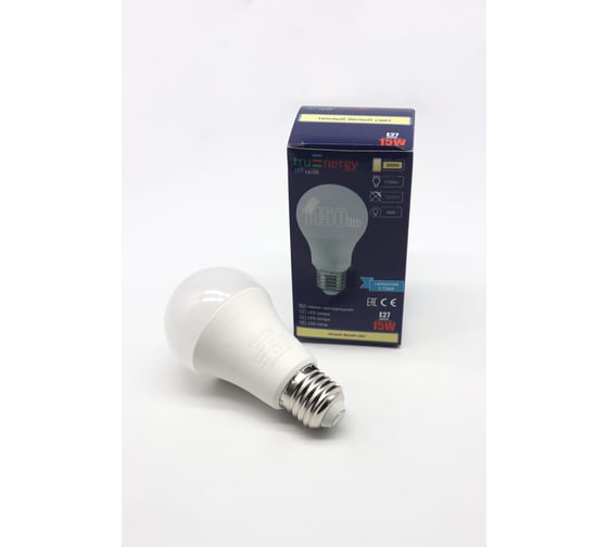 Лампа светодиодная truEnergy 15W A60 (груша) E27 3000K 1240Lm 14159