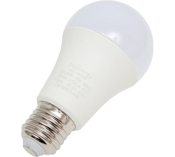 Лампа светодиодная truEnergy 15W A60 (груша) E27 3000K 1240Lm 14159
