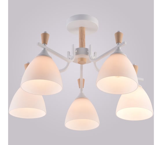 Потолочная люстра ReLuce 01622-0.3-05 WH+WOOD 1