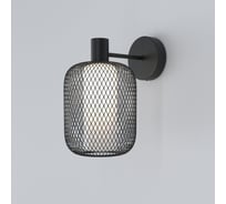 Настенный светильник Eurosvet с металлическим абажуром и стеклянным плафоном 30191/1 черный a069157