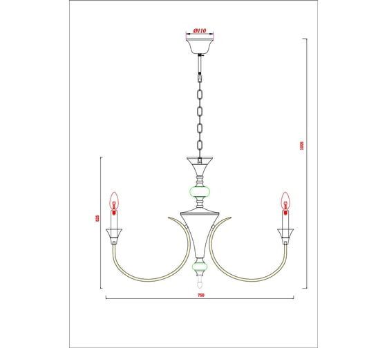 Подвесная люстра ARTE LAMP COLLINETTA A4094LM-8WH