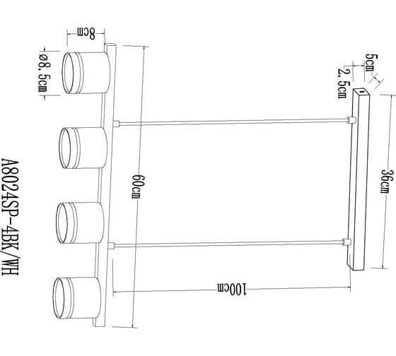 Подвесная люстра ARTE LAMP LEGACY A8024SP-4BK