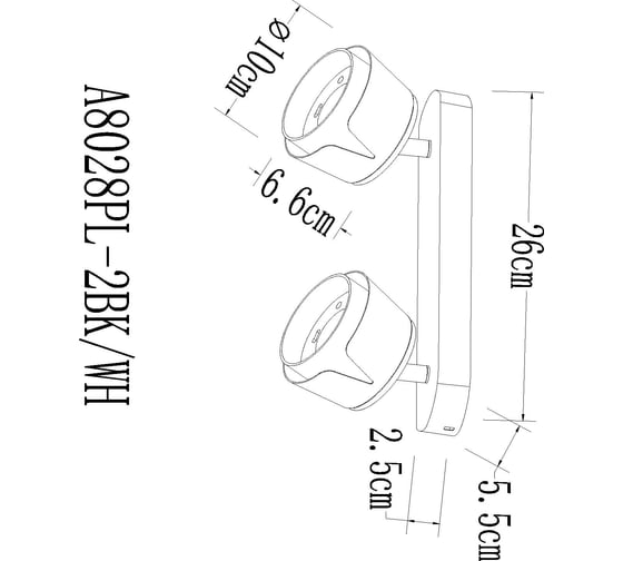 Спот ARTE LAMP AMAKS A8028PL-2BK