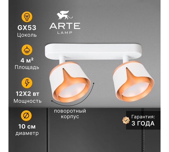 Спот ARTE LAMP AMAKS A8028PL-2WH