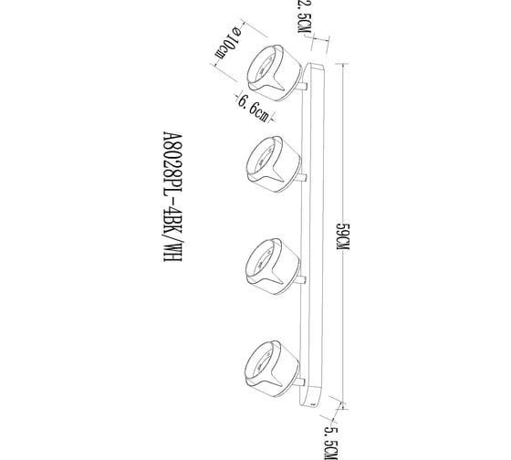 Спот ARTE LAMP AMAKS A8028PL-4BK