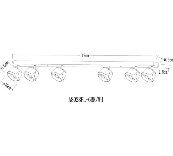 Спот ARTE LAMP AMAKS A8028PL-6WH