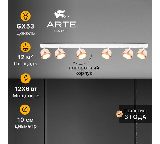 Спот ARTE LAMP AMAKS A8028PL-6WH