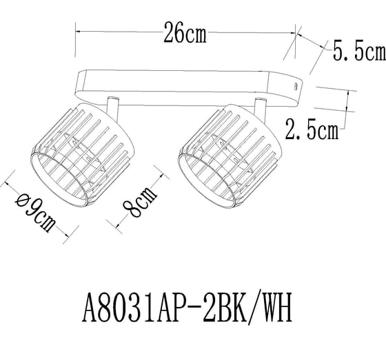 Спот ARTE LAMP ATRIA A8031PL-2WH