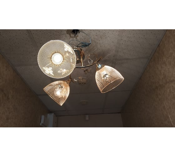 Люстра JUPITER LIGHTING золото-3х60W E27 230V, 24 см-44 см-44 см MО 85-5008/3