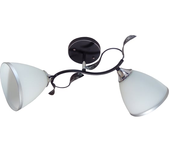 Люстра JUPITER LIGHTING черный+хром-2х60W E27 230V, 24-50-30 N10-2709/2
