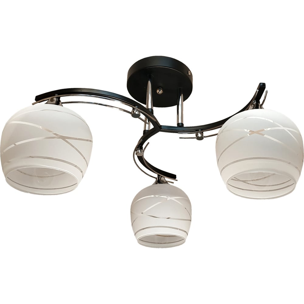 Люстра JUPITER LIGHTING Нити сфера хром, венге-3х60W E27 230V, 50-50-29 ...