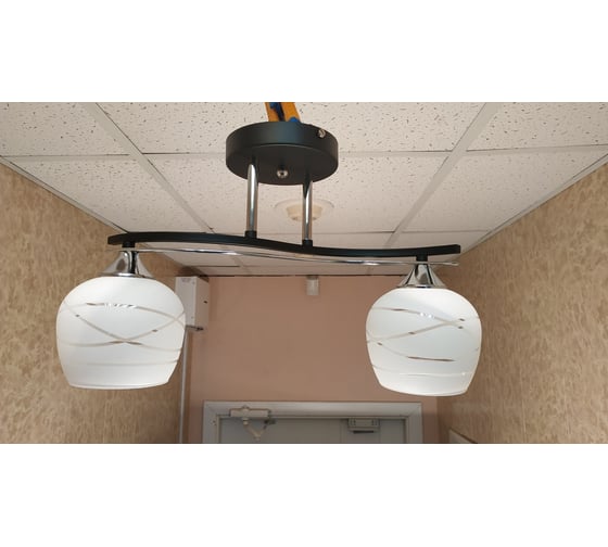 Люстра JUPITER LIGHTING Нити сфера хром, венге-2х60W E27 230V N01-15С79/2