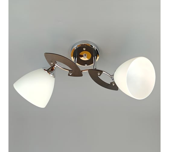Люстра JUPITER LIGHTING хром, венге-2х60W E27 230V, 28-48-20 N01-1715/2