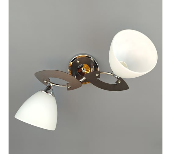 Люстра JUPITER LIGHTING хром, венге-2х60W E27 230V, 28-48-20 N01-1715/2
