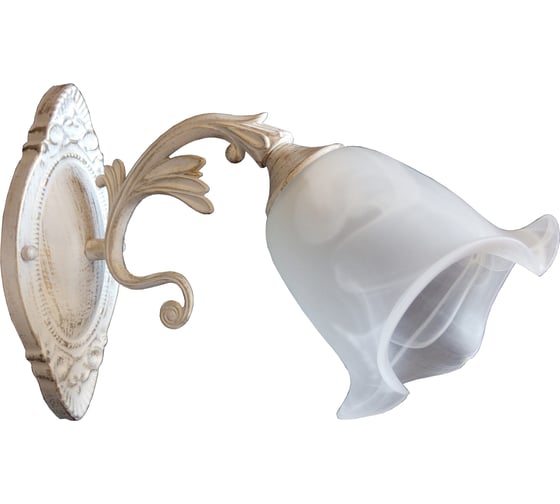 Бра JUPITER LIGHTING N 1261/1 Купава белая патина-1х60W E27 230V, 23-12-28 N 1261